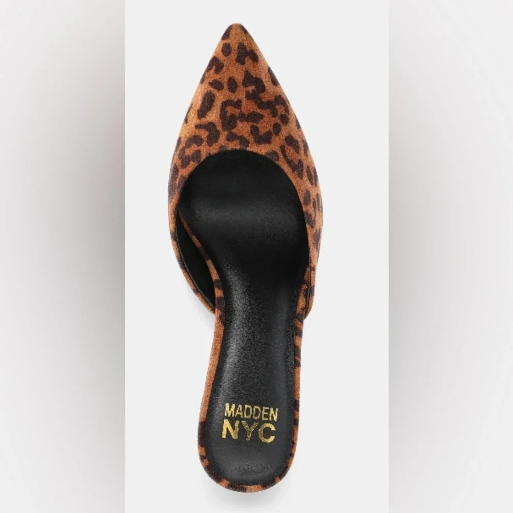 Steve Madden Leopard Print Kitten Heel Mules - Size 7.5 - Picture 3 of 6